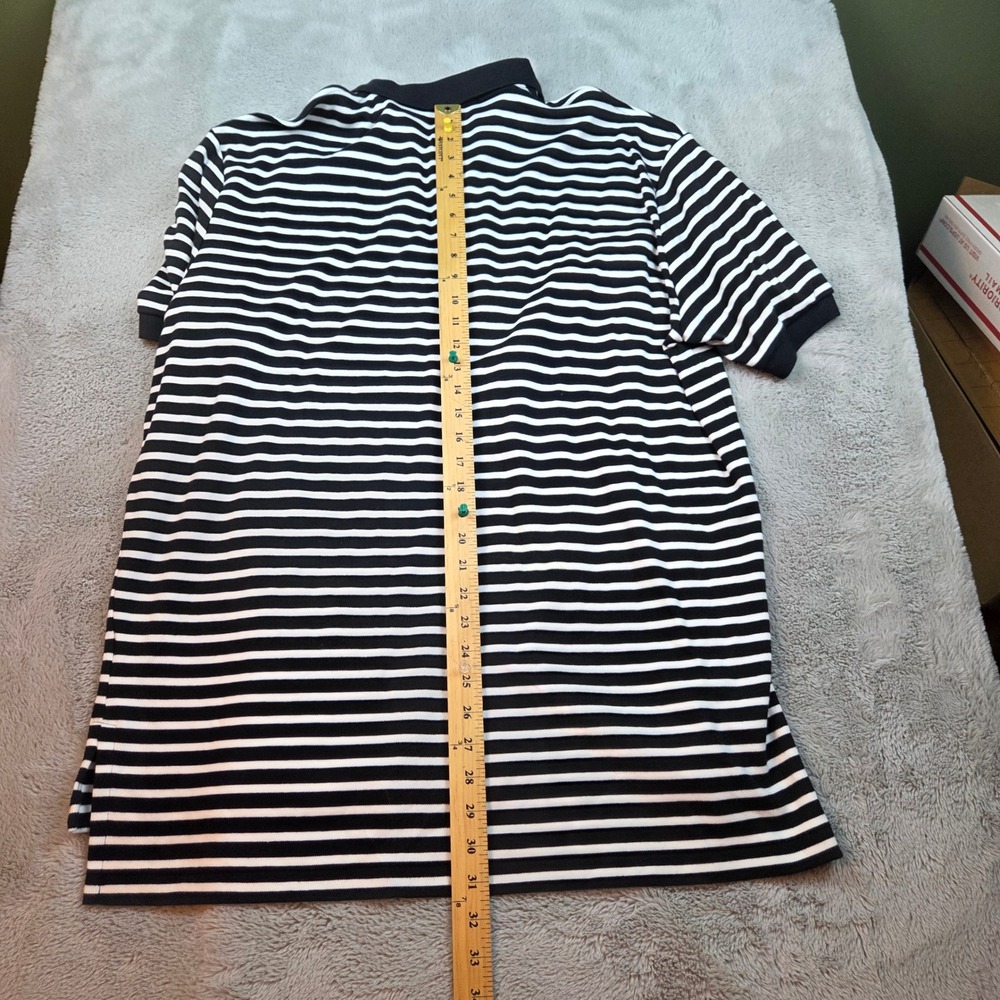 Polo Ralph Lauren Shirt Mens XL Striped Short Sleeve Jersey Black 100% Cotton - Picture 5 of 6